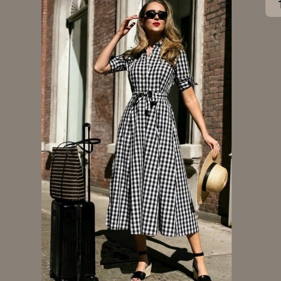 calvin klein gingham dress